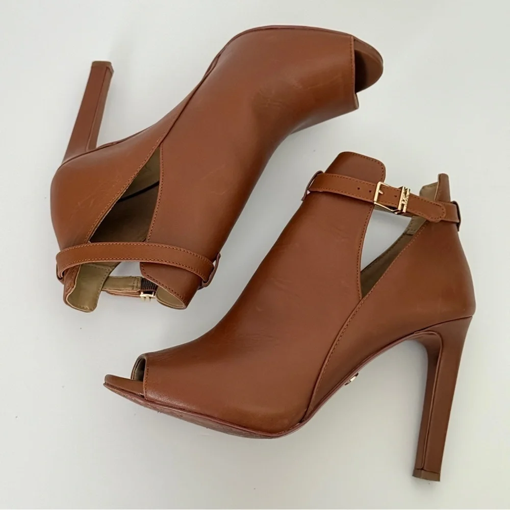 Michael Kors Women's Lawson High-Heel Buckled Open Toe Shooties